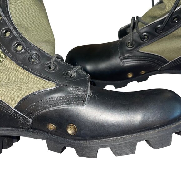 Vintage Mens Jungle Boots Size 9 Green DMS Protective Panama Sole Deadstock New - Picture 5 of 16